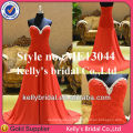 new style sweetheart neckline with beading edge red eveing dresses